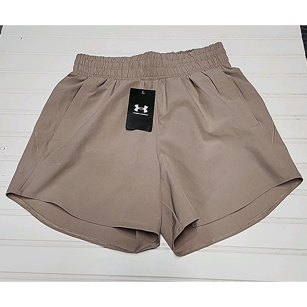 Under Armour Women's Running Shorts Loose XS Beige Elastic Waist